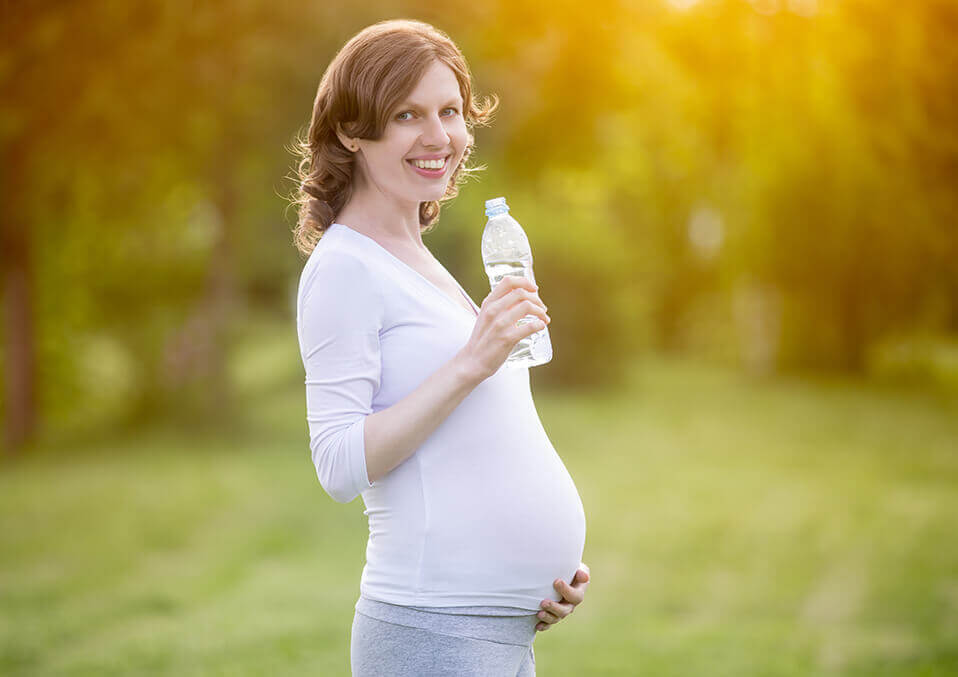 happy pregnant woman