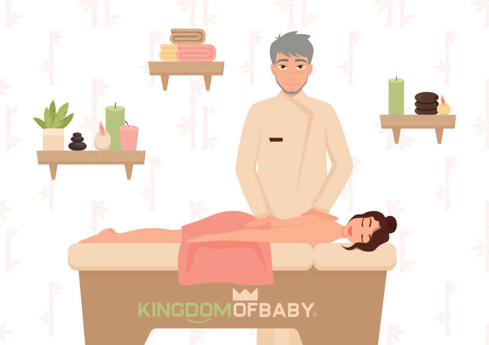 pregnant woman getting a massage