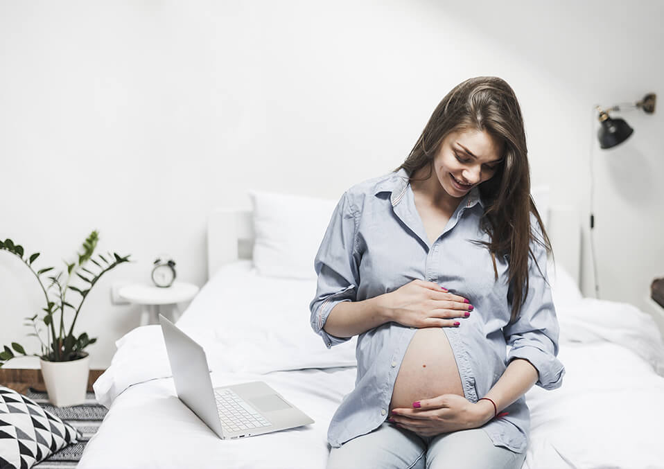 pregnant woman sitting 1