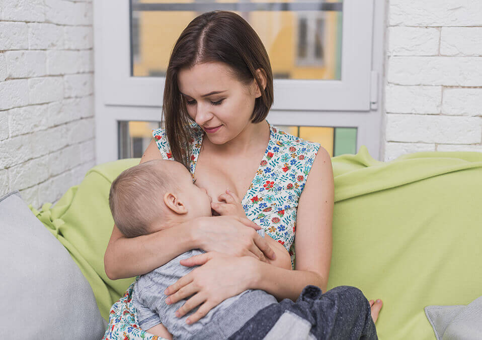 woman breastfeeding